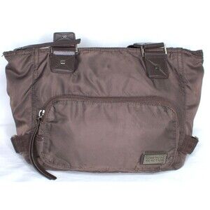Vintage Kenneth Cole Reaction Brown Nylon Shoulder Bag